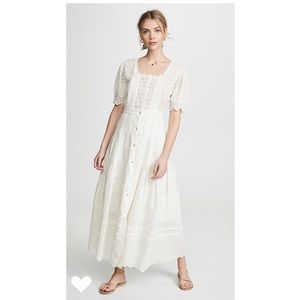 LoveShackFancy Helena Ivory Dress - Sz 2
